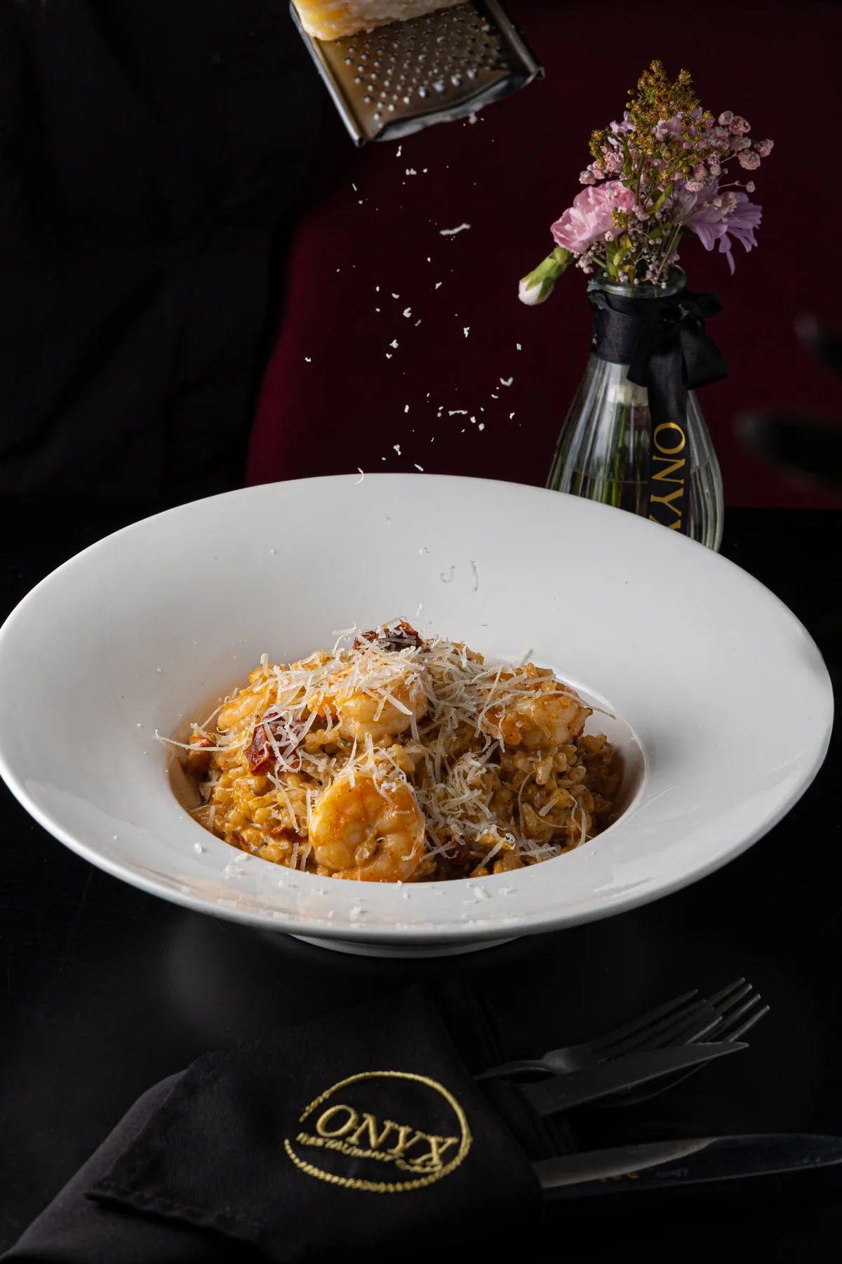 Creamy risotto in Onyx presentation